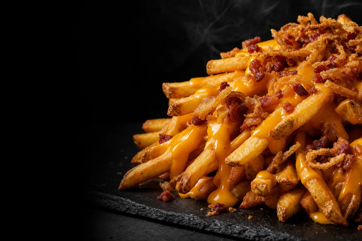 Loaded crinkle fries